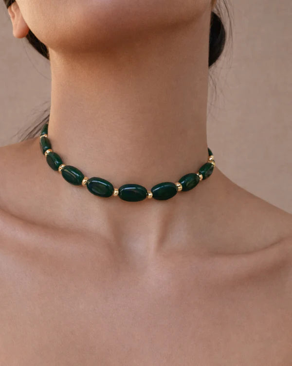 Chocker Agate verte