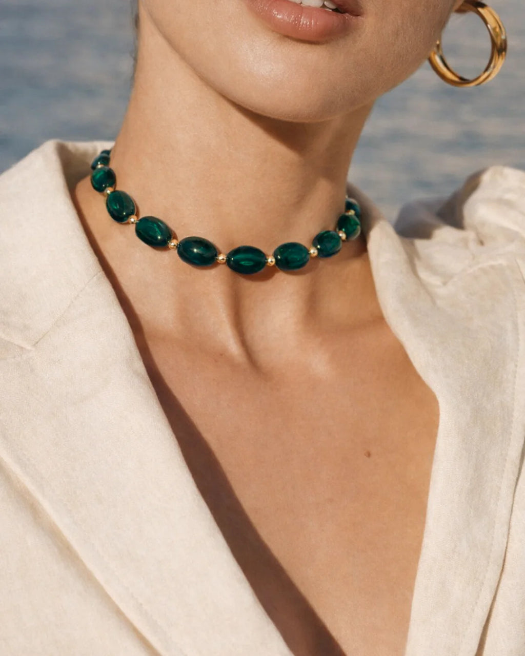 Chocker Agate verte
