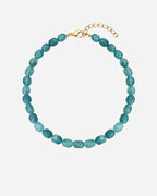 Collier Agate bleue