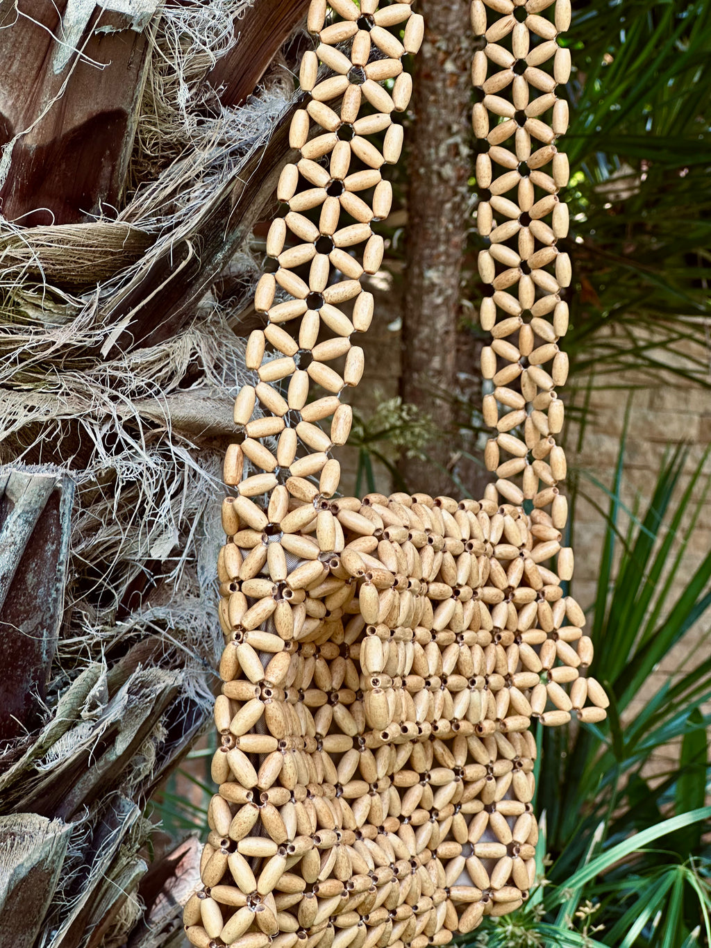 Sac à perles en bois