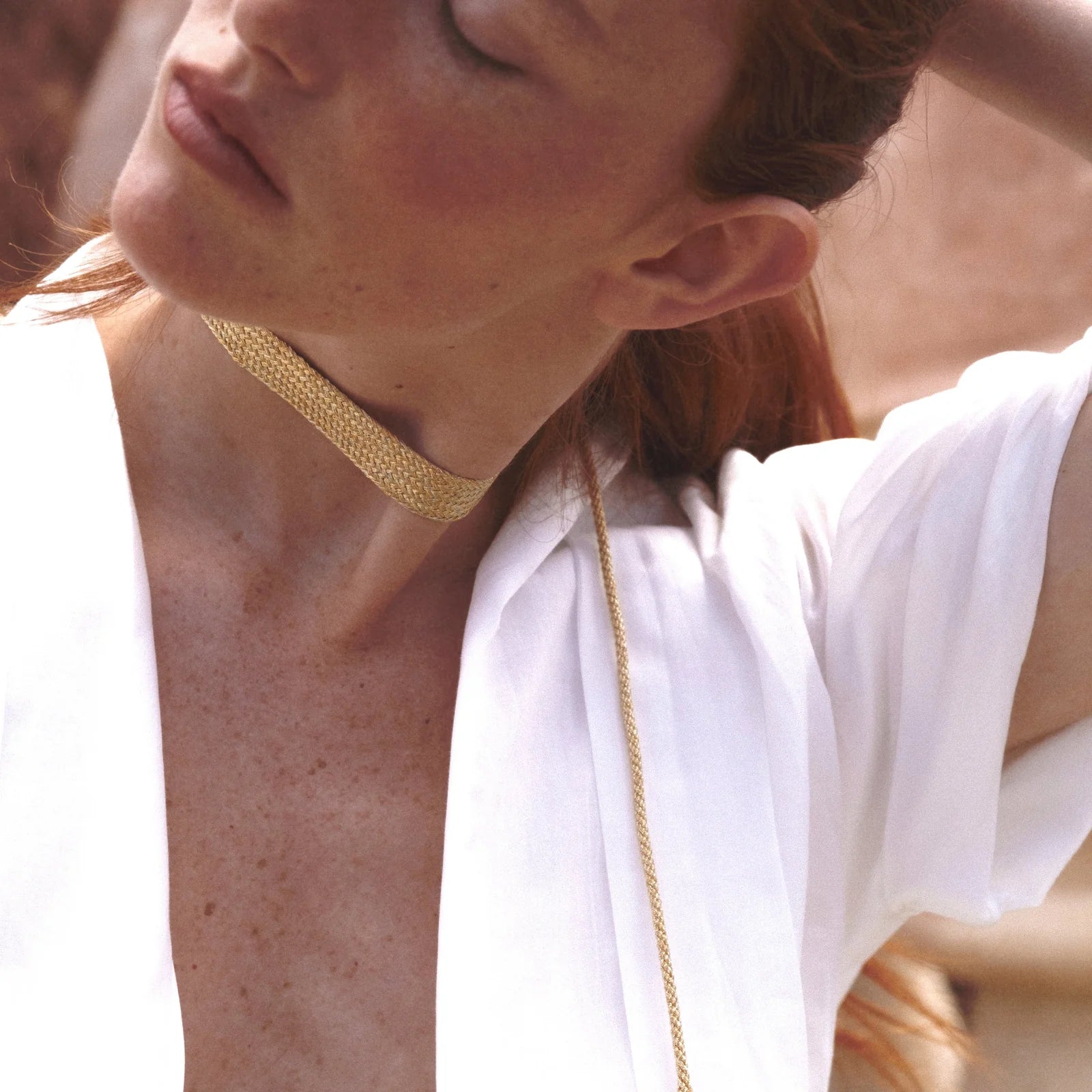 Choker Maxi Ania II en Gold Basil
