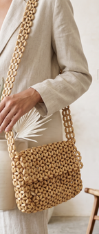 Sac à perles en bois