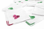 Serviettes à thé brodées