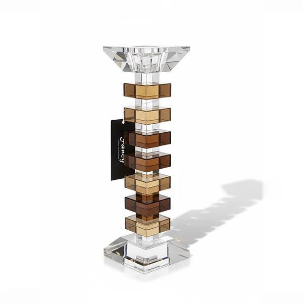 Bougeoir haut en cristal
